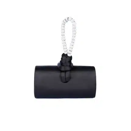 AMINA TOP HANDLE IN CRYSTAL - Black