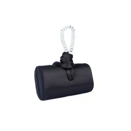 AMINA TOP HANDLE IN CRYSTAL - Black