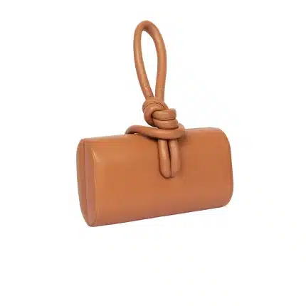 AMINA TOP HANDLE IN LEATHER - Tan