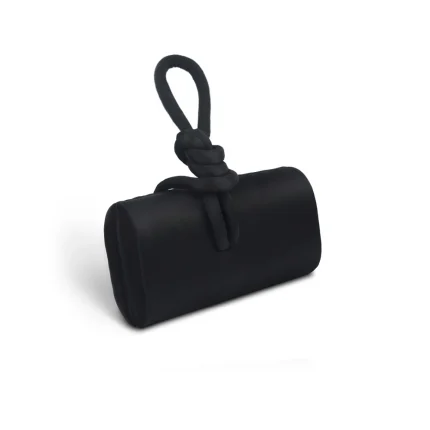 AMINA TOP HANDLE IN SATIN - Black