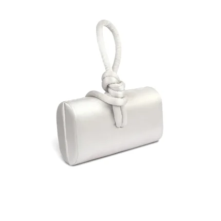 AMINA TOP HANDLE IN SATIN - Silver