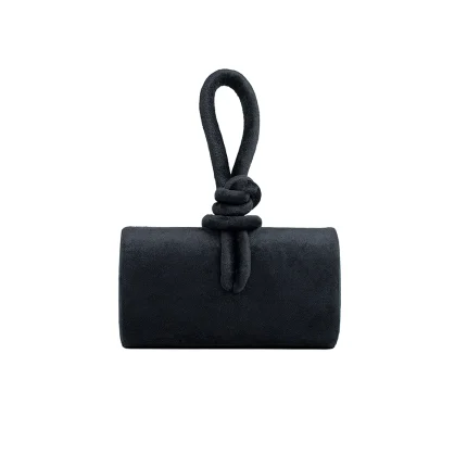 AMINA TOP HANDLE IN VELVET - Black