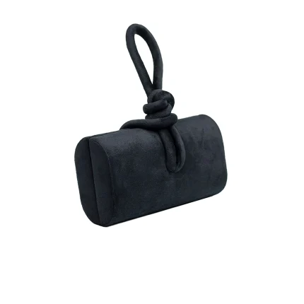 AMINA TOP HANDLE IN VELVET - Black