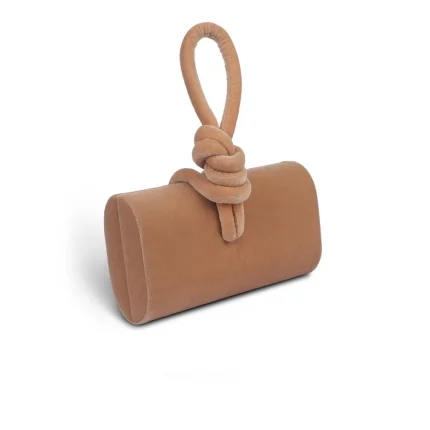 AMINA TOP HANDLE IN VELVET - Blush Pink