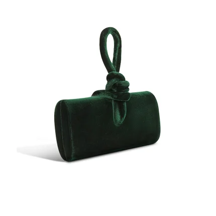 AMINA TOP HANDLE IN VELVET - Emerald Green