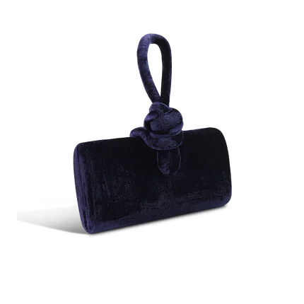 AMINA TOP HANDLE IN VELVET - Navy Blue