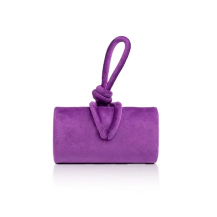 AMINA TOP HANDLE IN VELVET - Purple