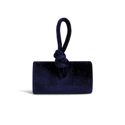 AMINA TOP HANDLE IN VELVET - Royal Blue