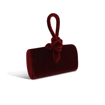 AMINA TOP HANDLE IN VELVET - Wine