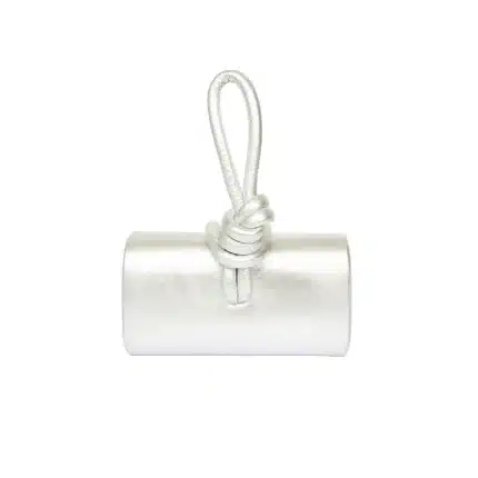 AMINA TOP HANDLE IN LEATHER - Silver