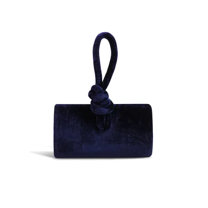 AMINA TOP HANDLE IN VELVET - Navy Blue