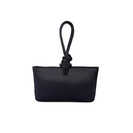 SENNA MIDI IN SATIN - Black