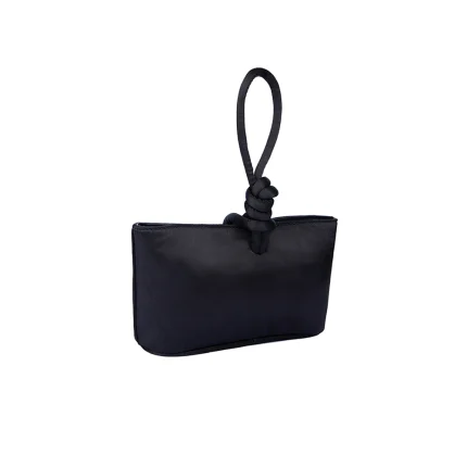 SENNA MIDI IN SATIN - Black