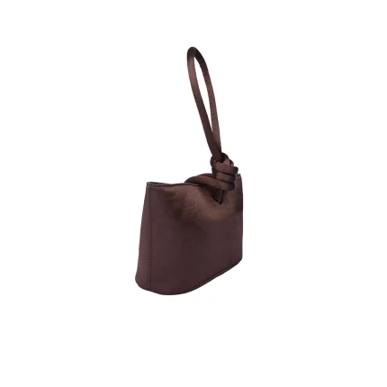 SENNA MIDI IN SATIN - Chocolate Brown