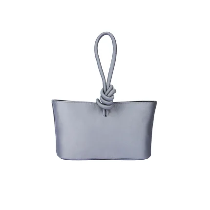 SENNA MIDI IN SATIN - Grey