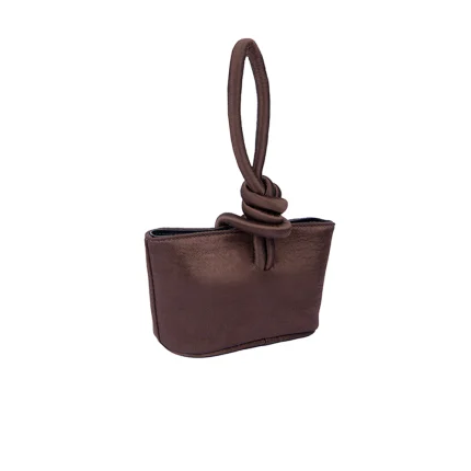 SENNA MINI IN SATIN - Chocolate Brown