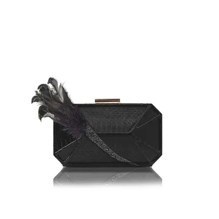 MADISON IN OSTRICH FEATHER - Black