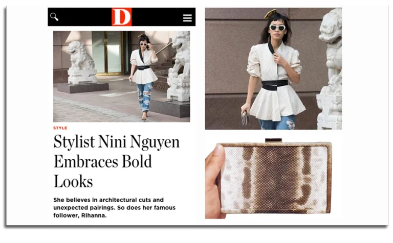 Nini Nguyen, Hollywood Stylist in Ahikoza for D Magazine