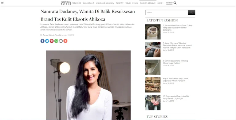 Indonesia Tatler Interview