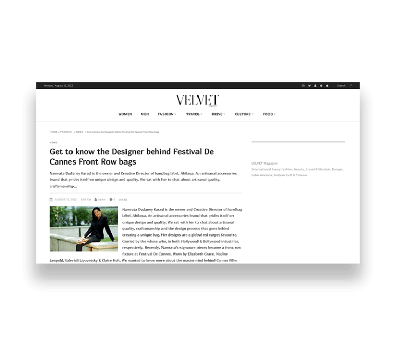 Get to know the Designer behind Festival De Cannes Front Row bags