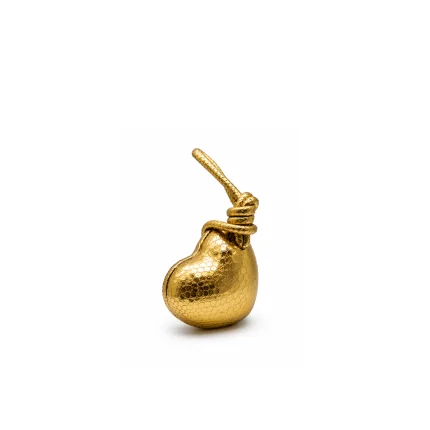 BELLA TOP HANDLE IN SNAKESKIN - Gold