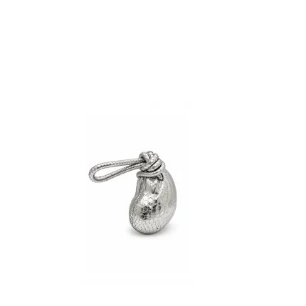 BELLA TOP HANDLE IN SNAKESKIN - Silver